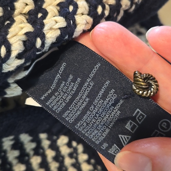 Tommy Hilfiger Black and Cream Cardigan - Picture 12 of 12